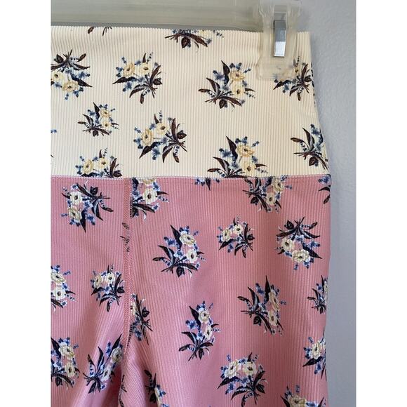 Beach Riot S Pink Yellow Floral Biker Shorts Printed Revolve Shopbop EUC Summer - Picture 2 of 6